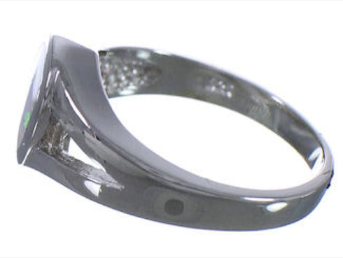 Genuine Sterling Silver And Opal Ring Size 7-3/4 WX38604